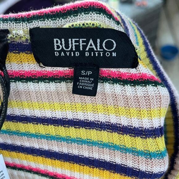 Buffalo David Bitton Colorful Striped Knit Midi Skirt Size S. NEW - Picture 7 of 9